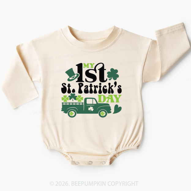 My First St. Patrick's Day Baby Bubble Romper Beepumpkin