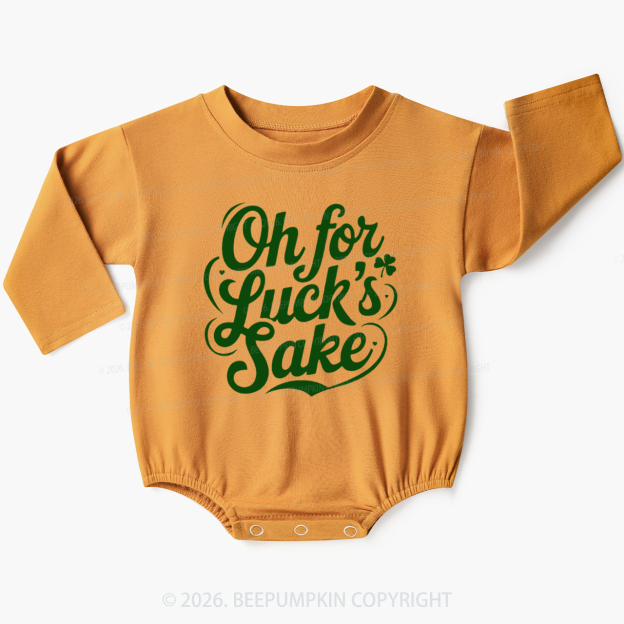 Oh For Luck’s Sake St. Patrick's Day Baby Bubble Romper Beepumpkin