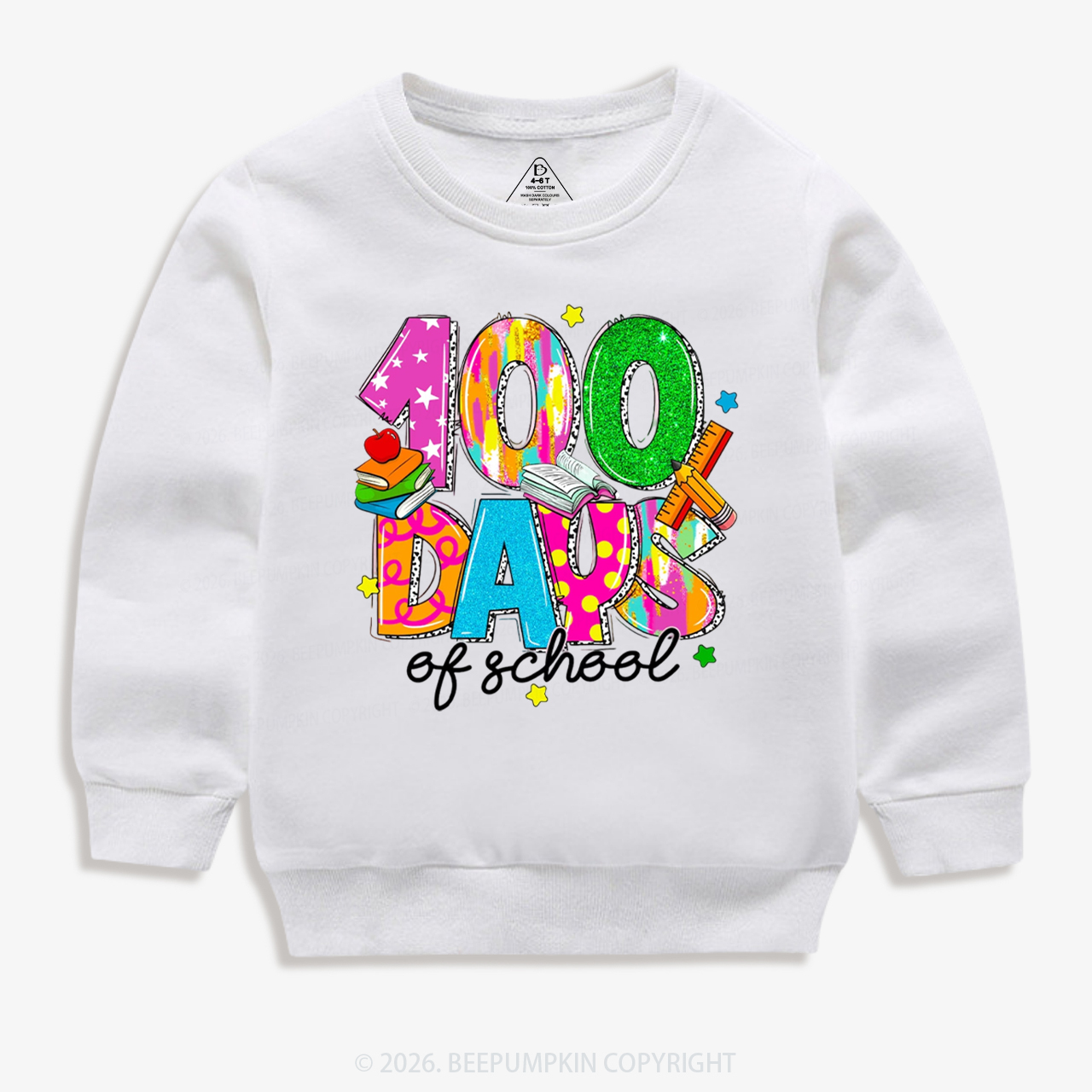 Bright & Fun 100 Days of School Toddler&Kid's Sweatshirt