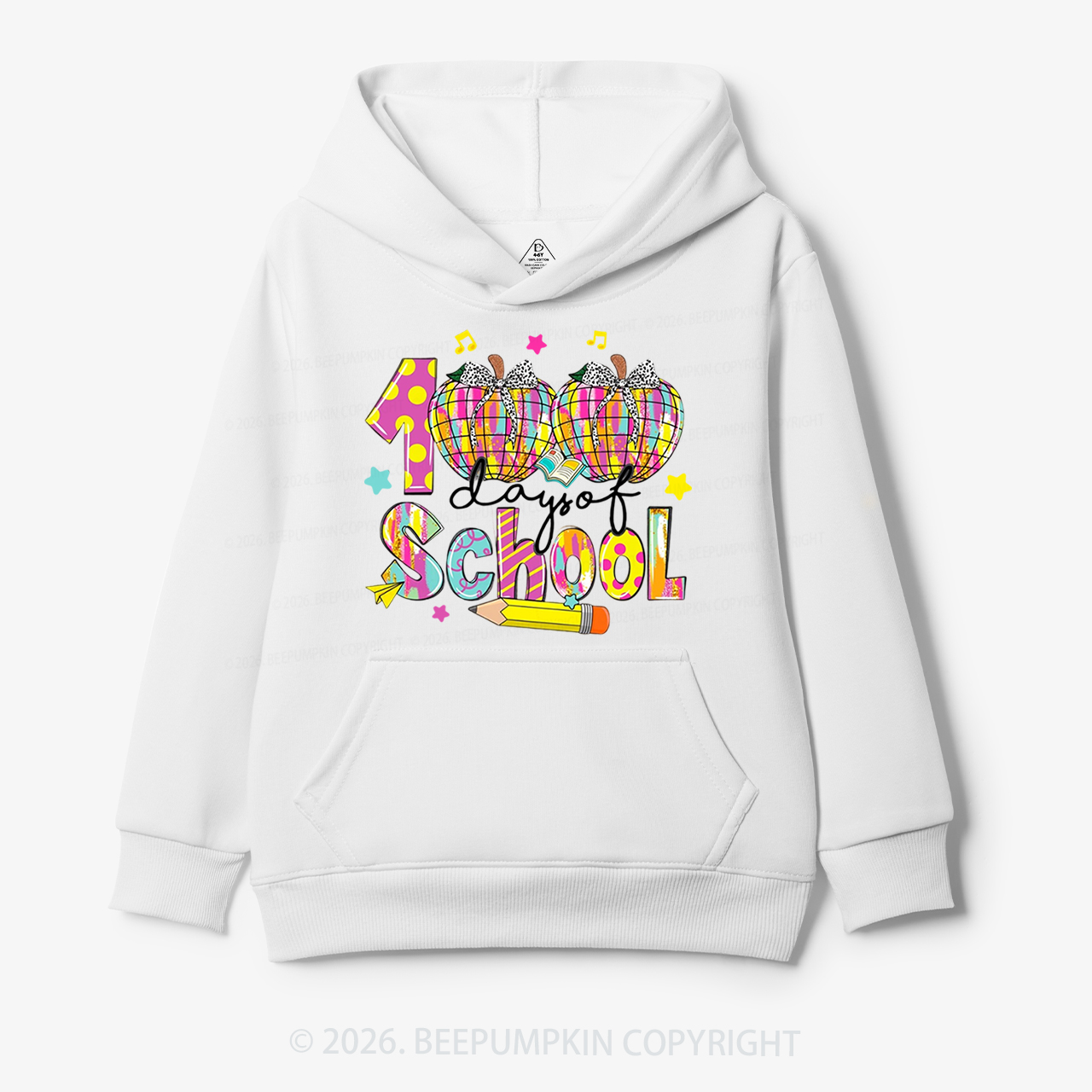 Bow & Plaid 100 Days of School Toddler&Kid's Hoodies