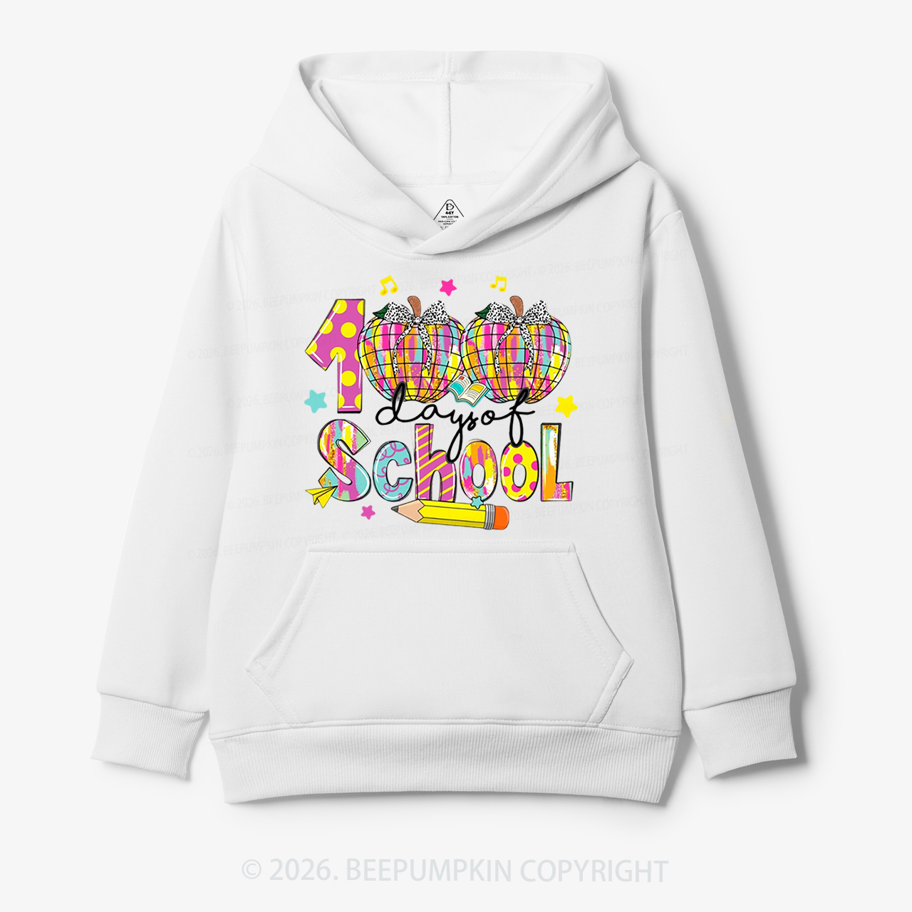 Bow & Plaid 100 Days of School Toddler&Kid's Hoodies