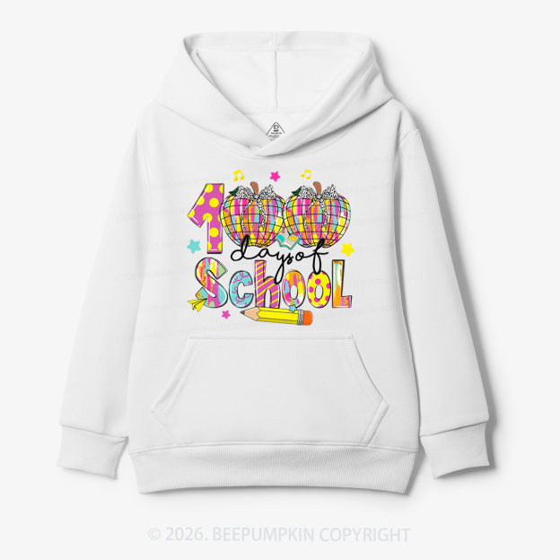Bow & Plaid 100 Days of School Toddler&Kid's Hoodies