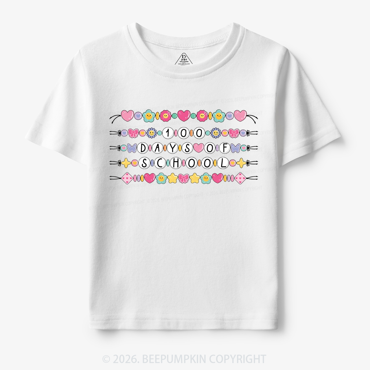 100 Days of School Beaded Bracelet Toddler&Kid's Tees