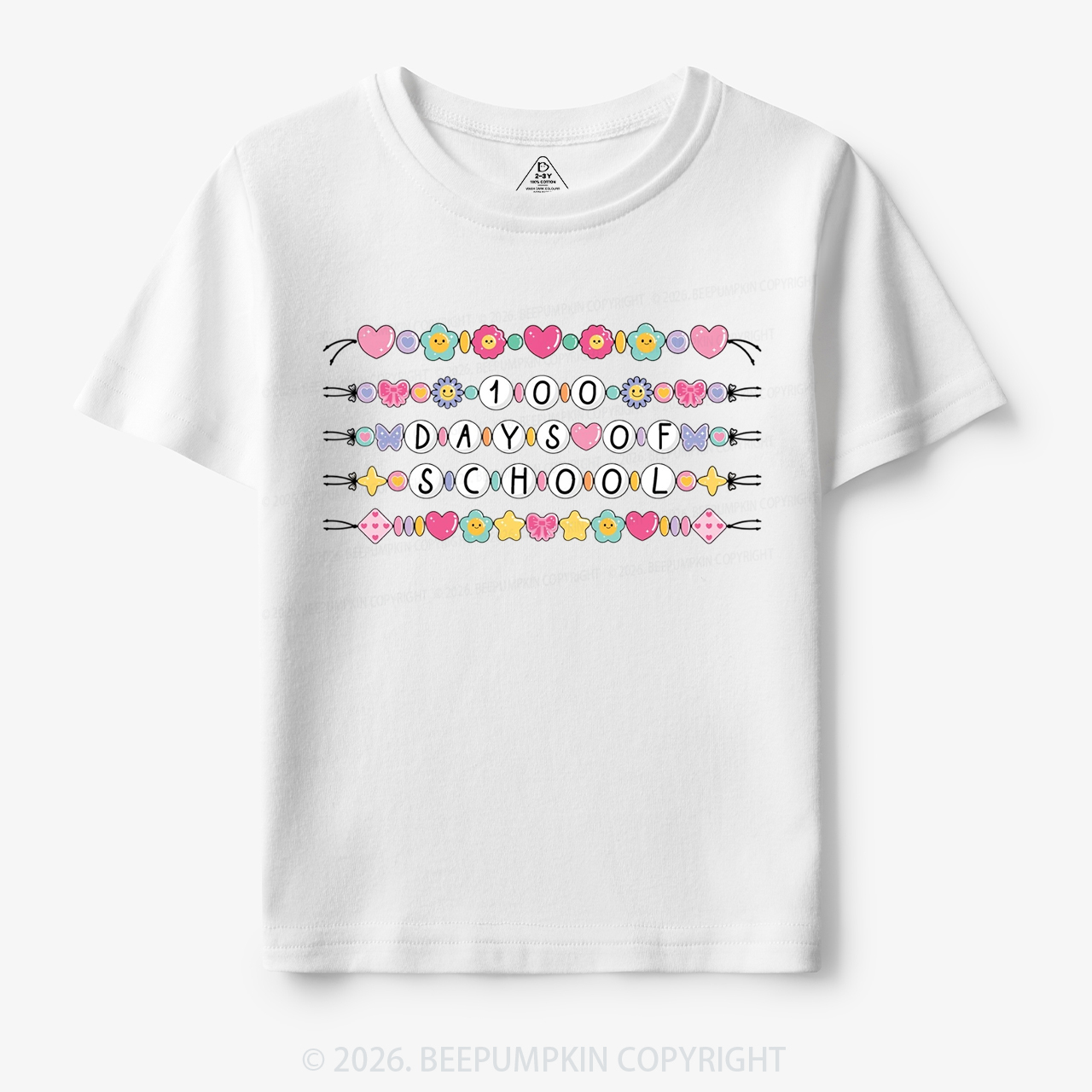 100 Days of School Beaded Bracelet Toddler&Kid's Tees