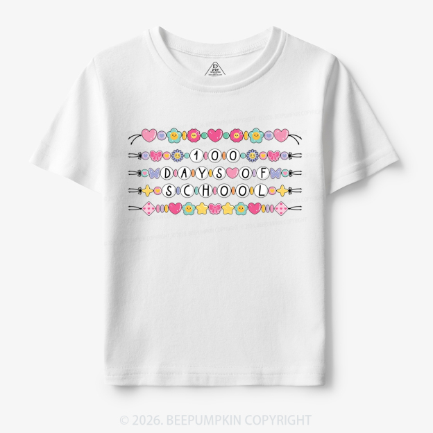 100 Days of School Beaded Bracelet Toddler&Kid's Tees