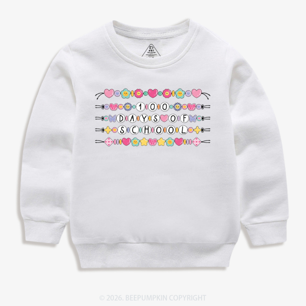 100 Days of School Beaded Bracelet Toddler&Kid's Sweatshirt