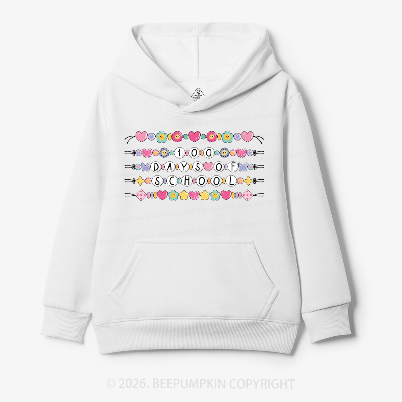 100 Days of School Beaded Bracelet Toddler&Kid's Hoodies
