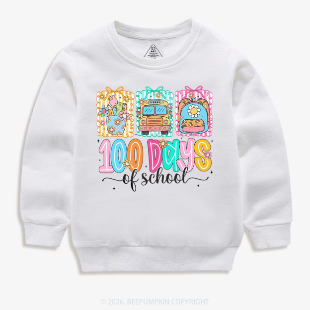 Classroom Art 100 Days of School Toddler&Kid's Sweatshirt