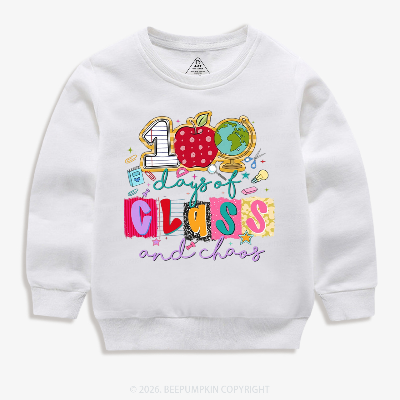 Class And Chaos 100 Days of School Toddler&Kid's Sweatshirt