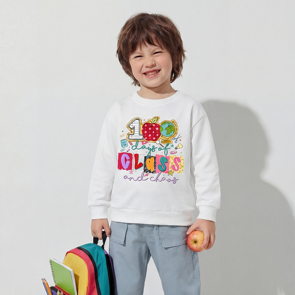 Class And Chaos 100 Days of School Toddler&Kid's Sweatshirt