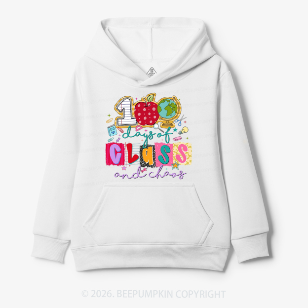 Class And Chaos 100 Days of School Toddler&Kid's Hoodies
