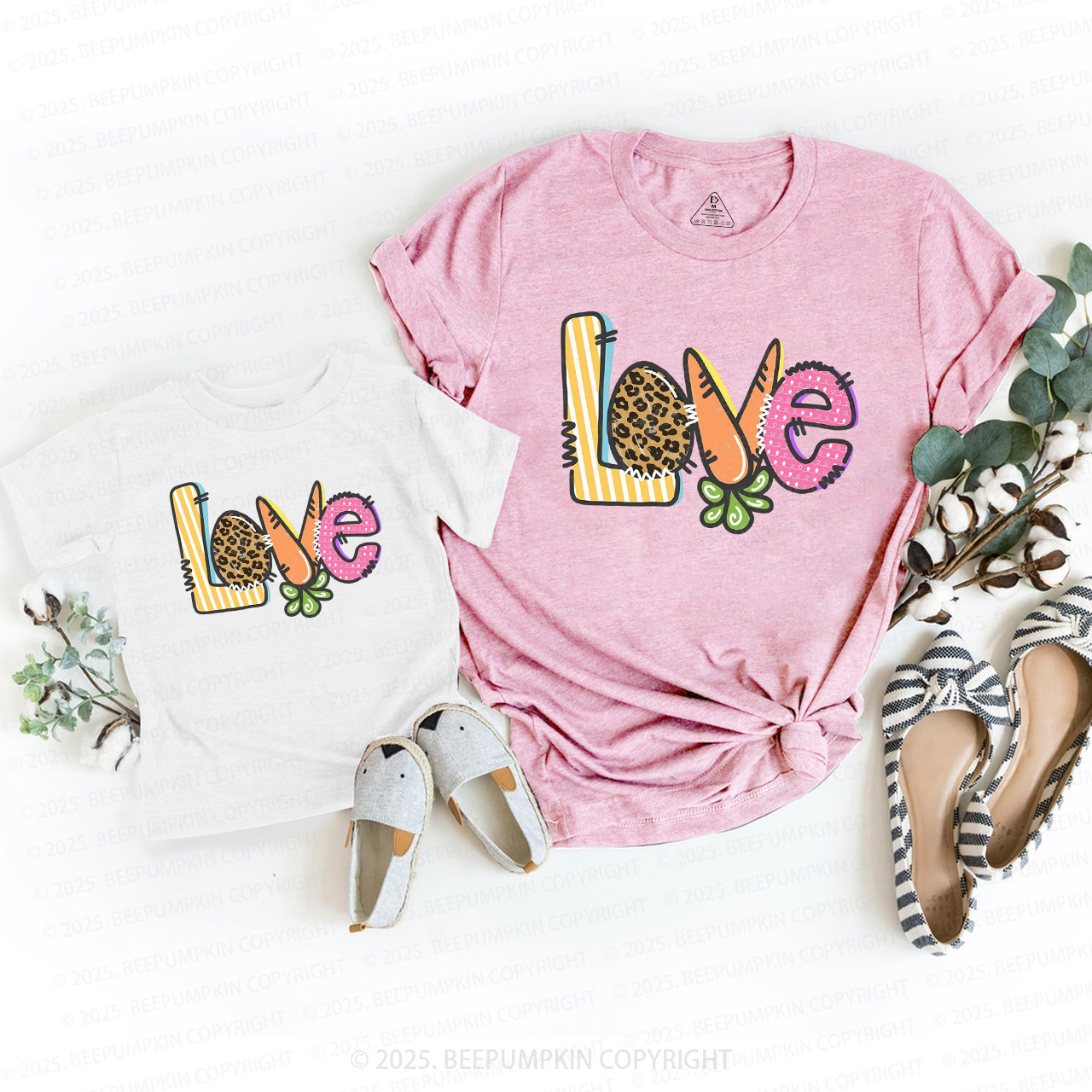 Easter Carrot Love Mom&Me Matching Tees