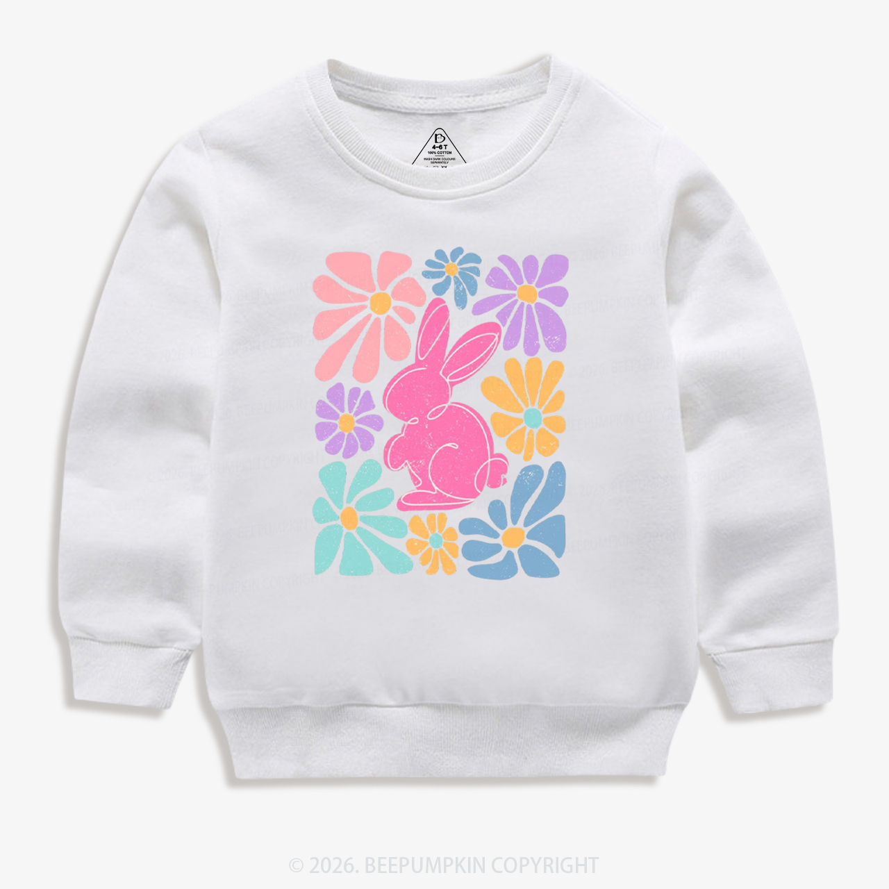 Easter Bunny Floral Kid's Sweatshirt