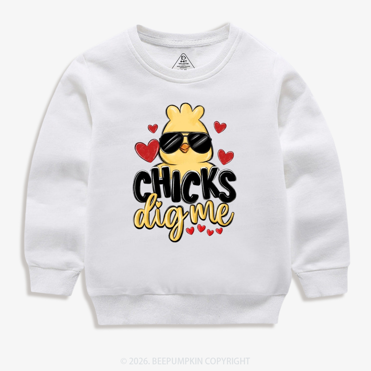 Chicks Dig Me Easter Kid's Sweatshirt