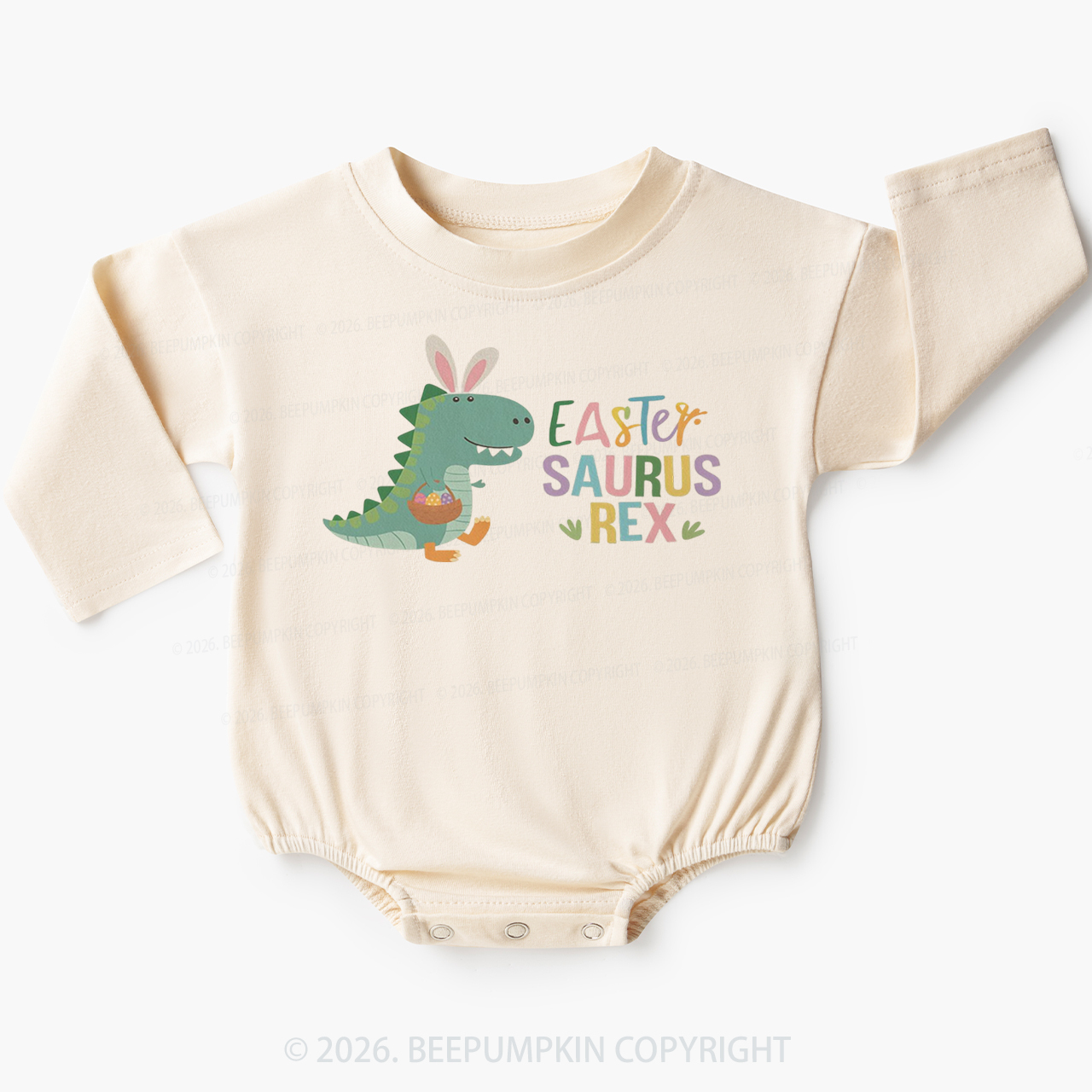 Easter Saurus Rex Baby Bubble Romper