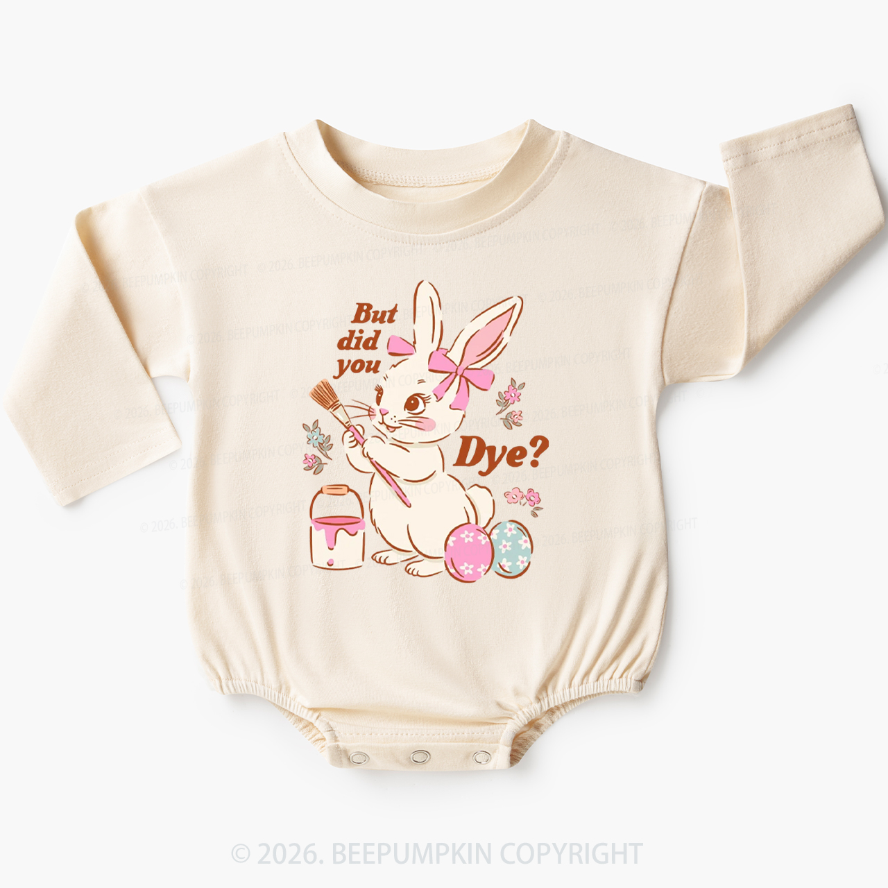 But Did You Dye Easter Rabbit Baby Bubble Romper