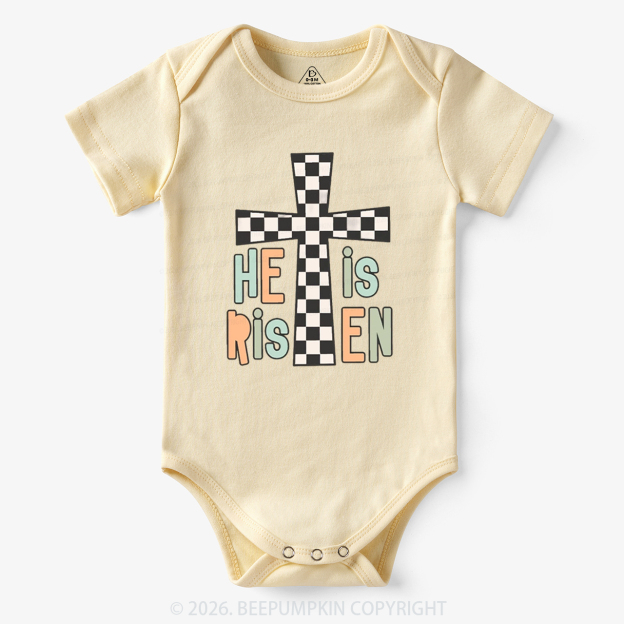 He Is Risen Easter Trendy Christian Bodysuit