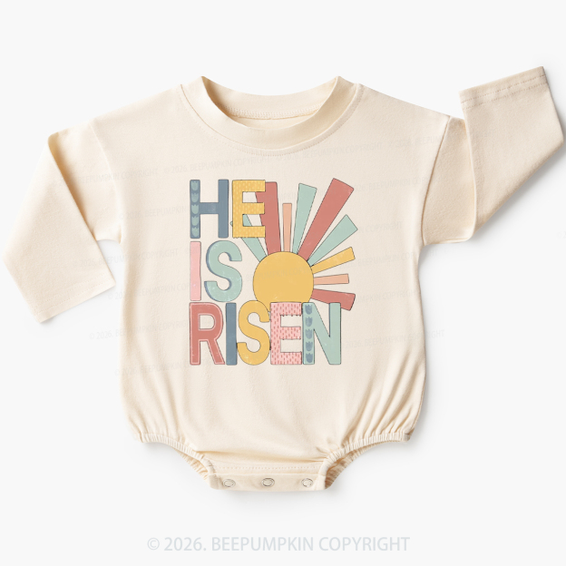 He Is Risen Love Like Jesus Easter Baby Bubble Romper