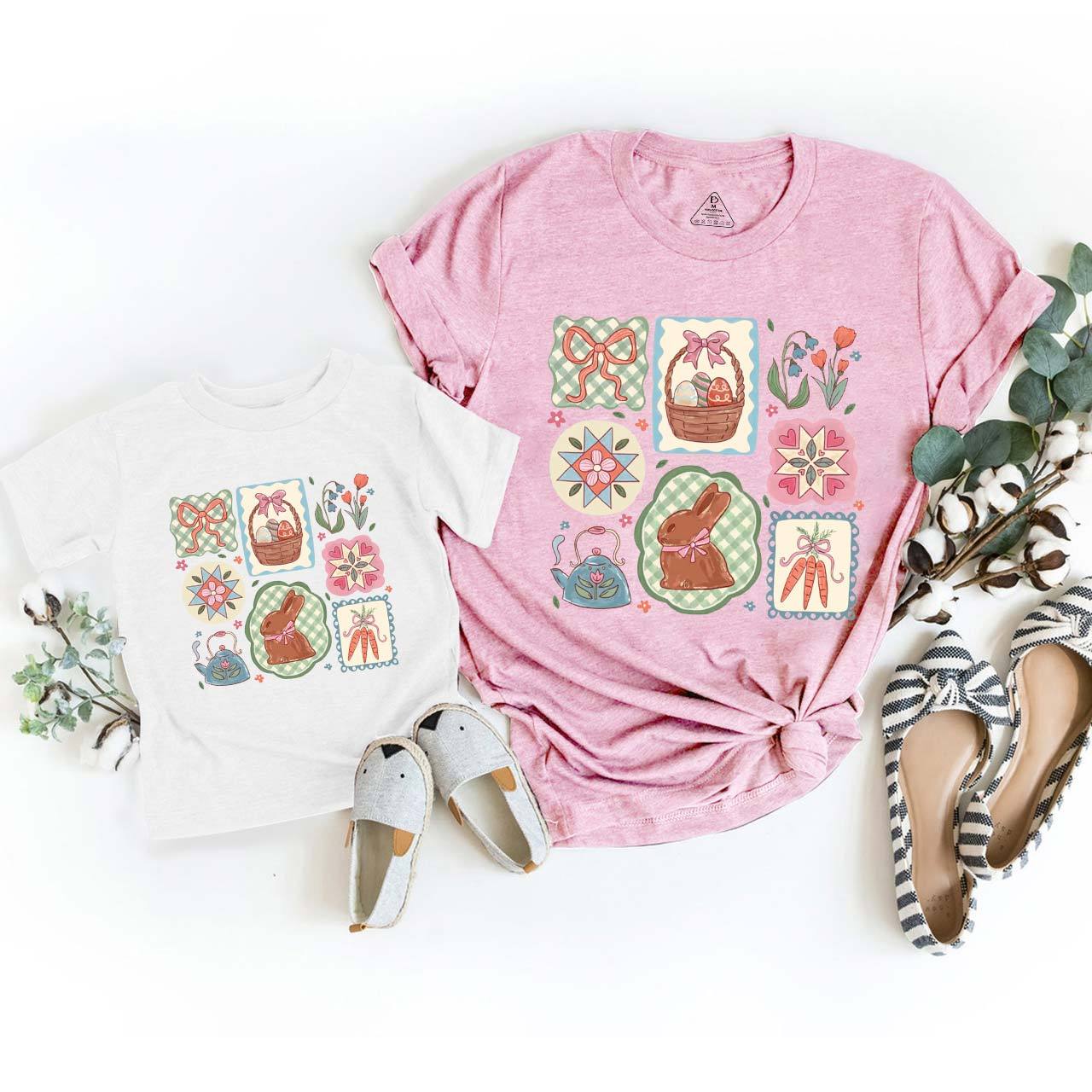 Pastel Easter Basket Mom&Me Matching Tees