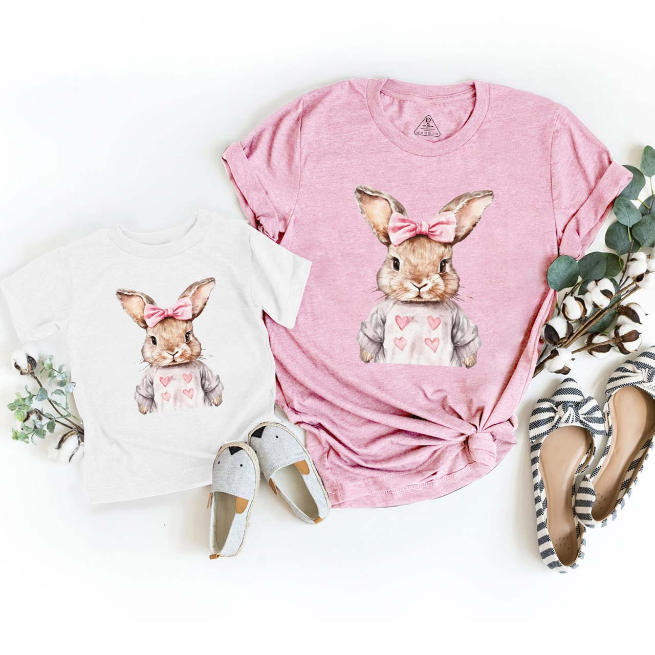 Sweet Bow Bunny Easter Mom&Me Matching Tees