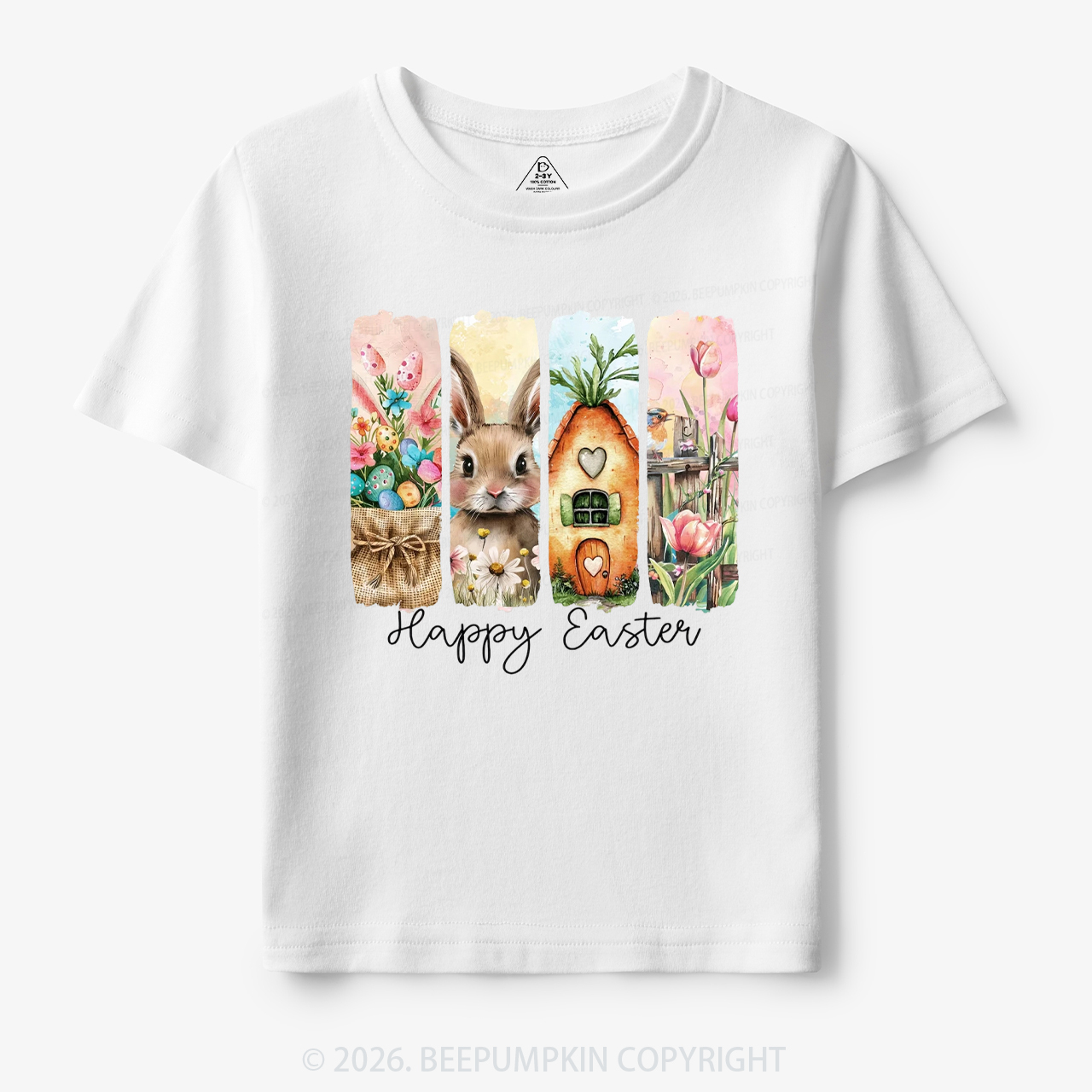 Happy Easter Floral Spring Toddler&Kid's Tees