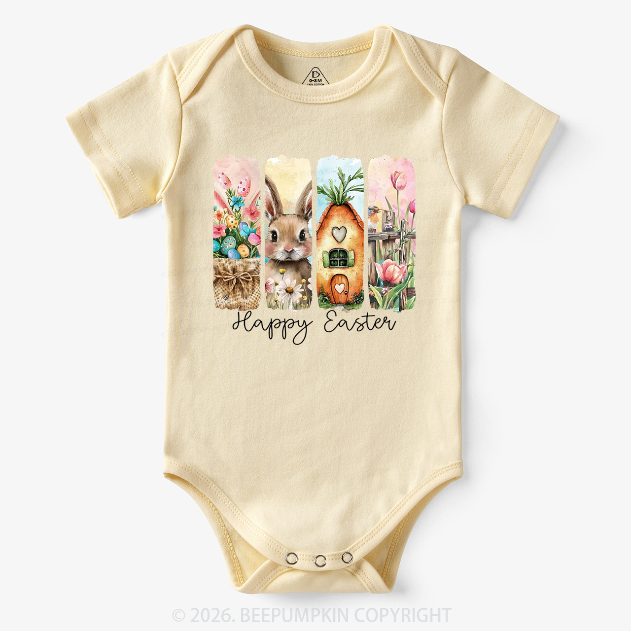 Happy Easter Floral Spring Bodysuit