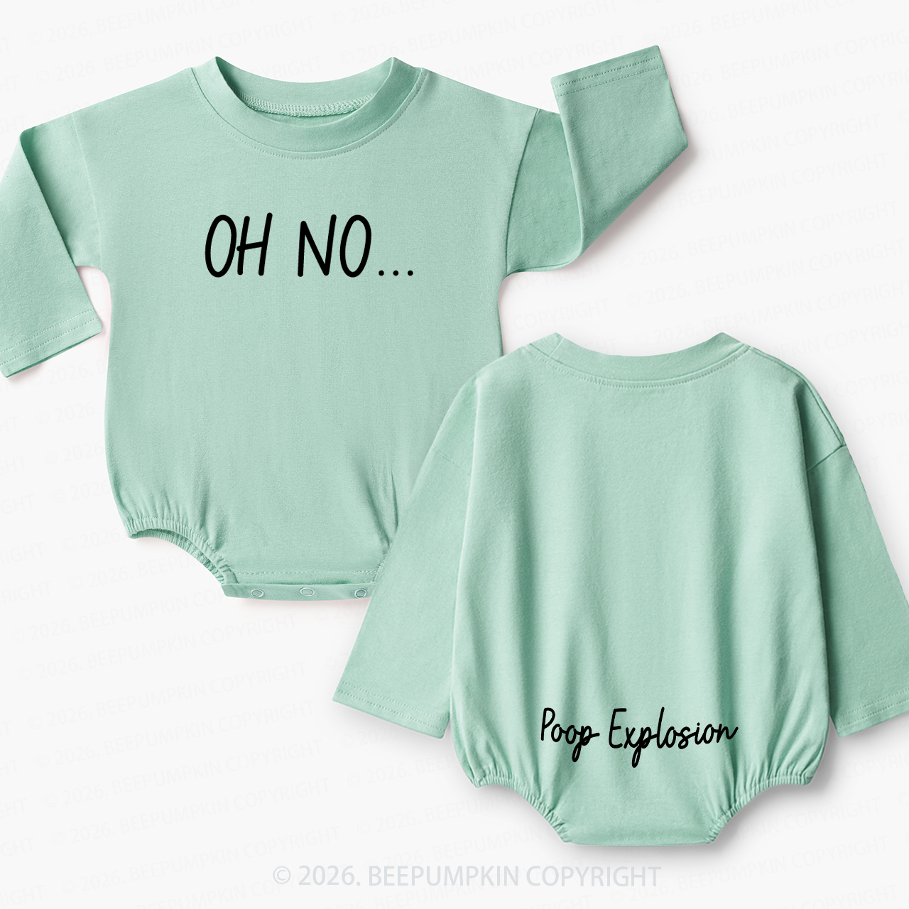 Oh No Poop Explosion Baby Bubble Romper 7