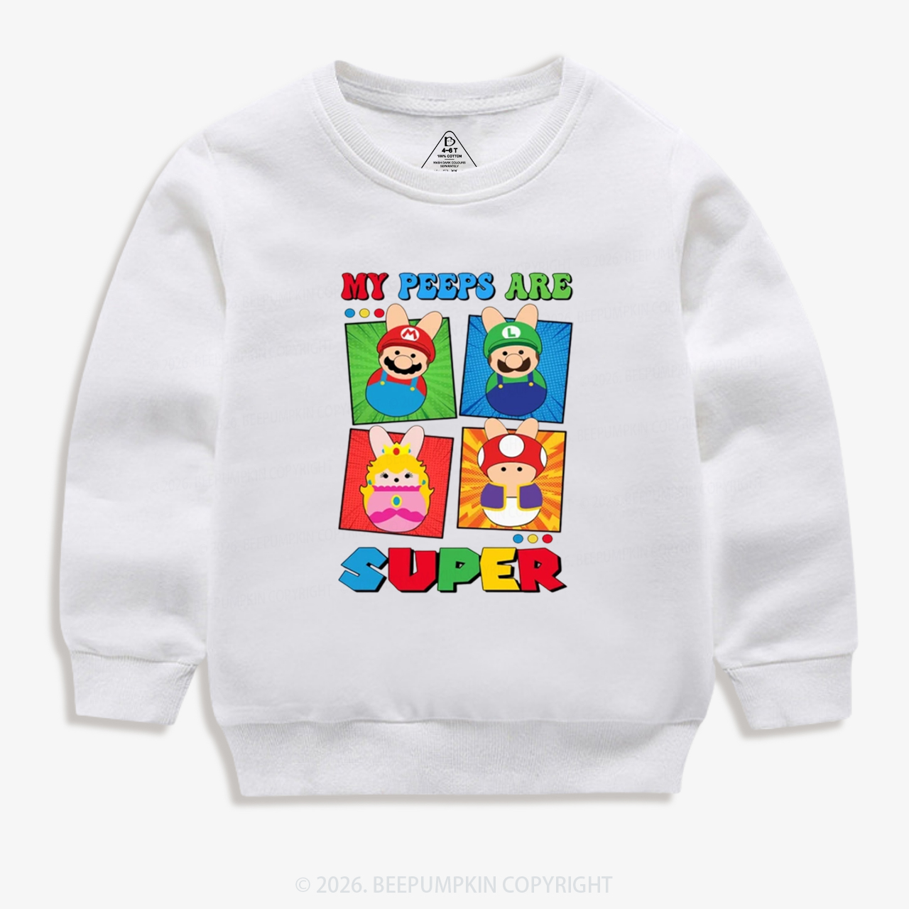 Easter My Peeps Are Super Kid's Sweatshirt