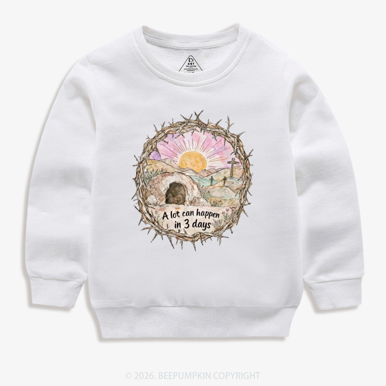 A Lot Can Happen in 3 Days Christian Kid's Sweatshirt