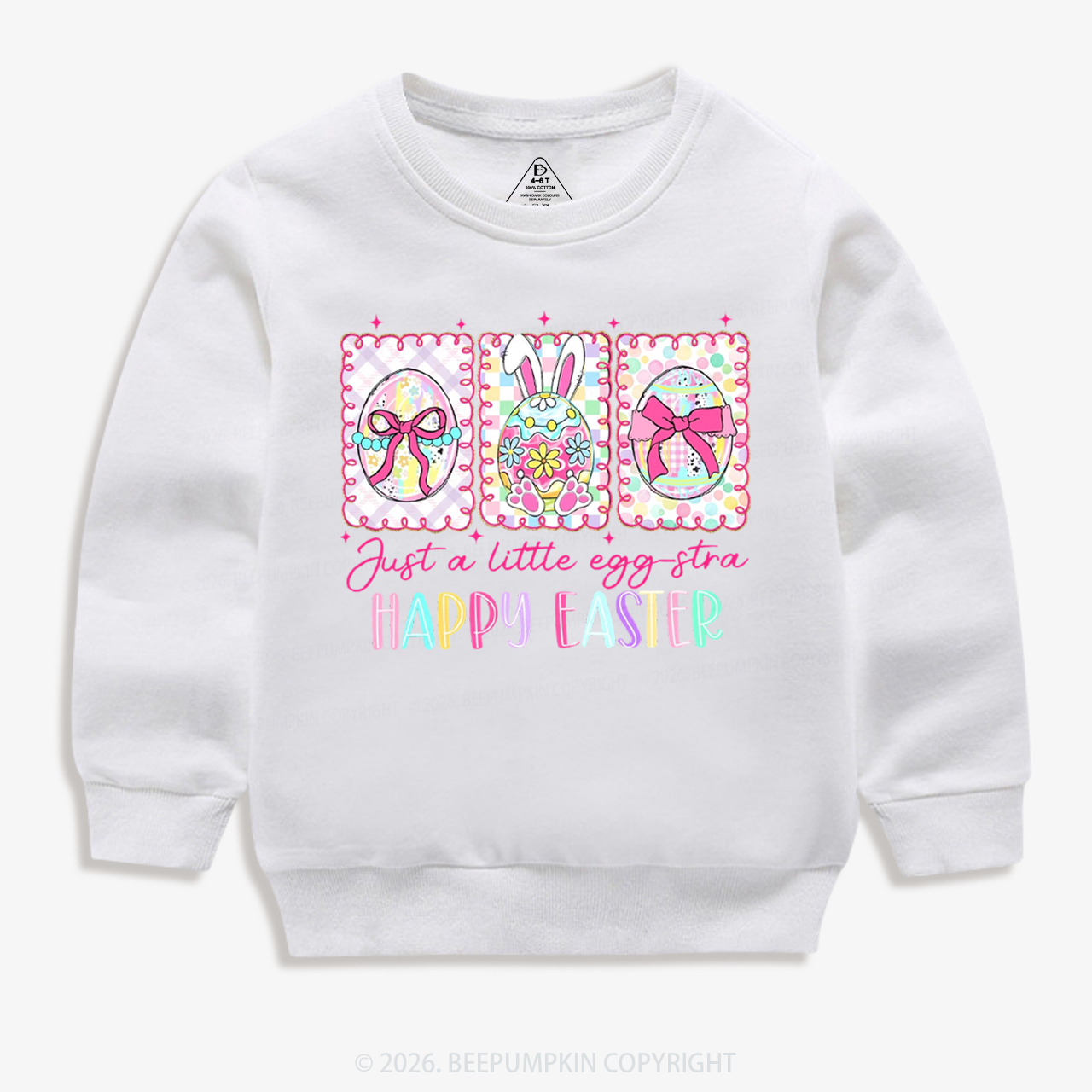 Just A Little Egg Star Easter Kid's Sweatshirt