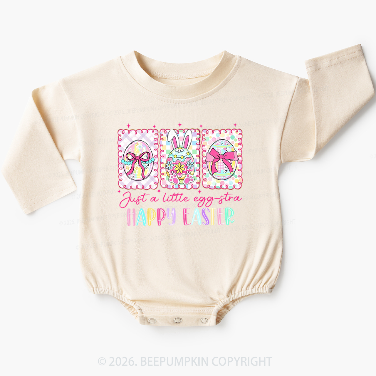 Just A Little Egg Star Easter Baby Bubble Romper