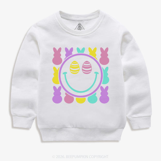 Easter Smiley Chilling Peeps Kid's Sweatshirt