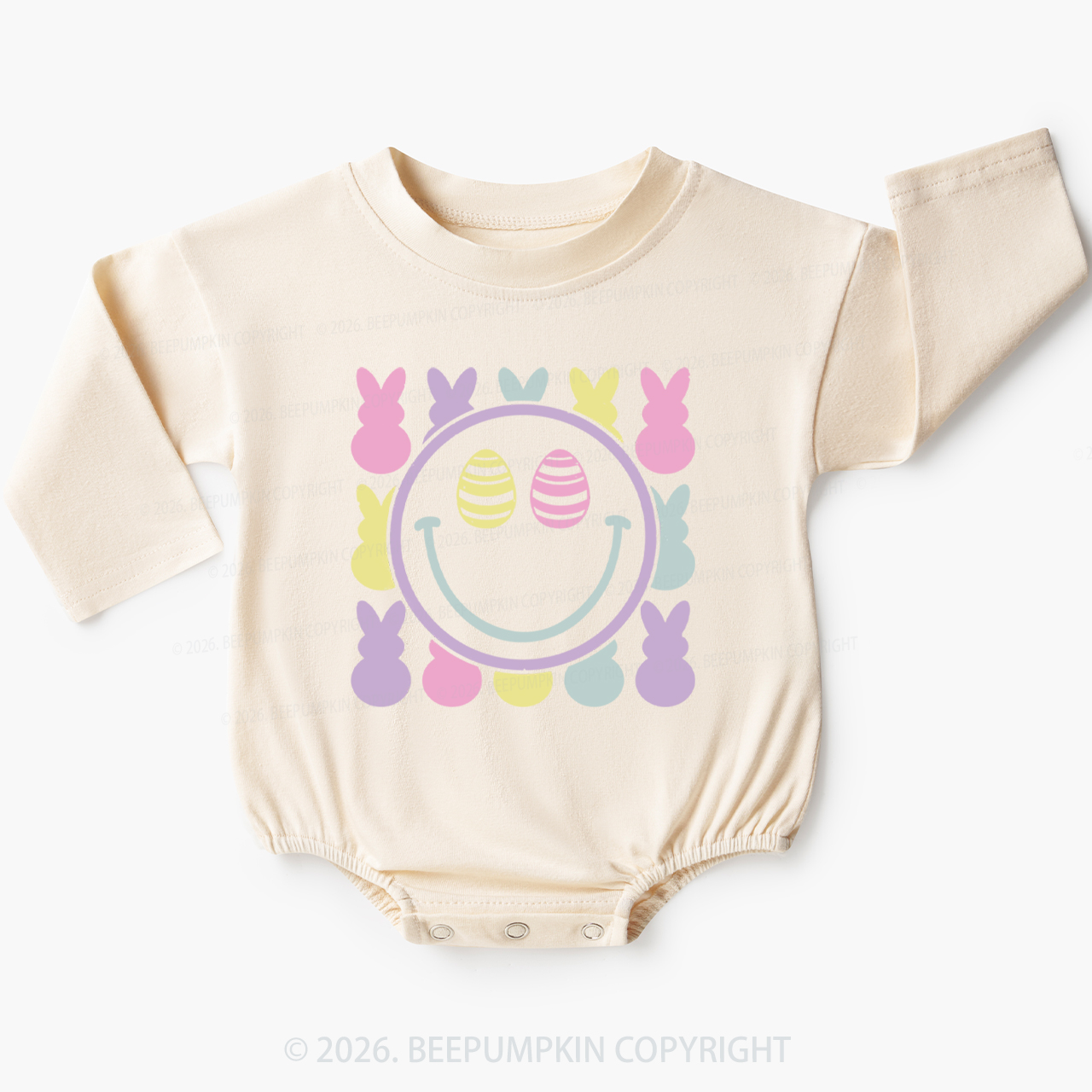 Easter Smiley Chilling Peeps Baby Bubble Romper