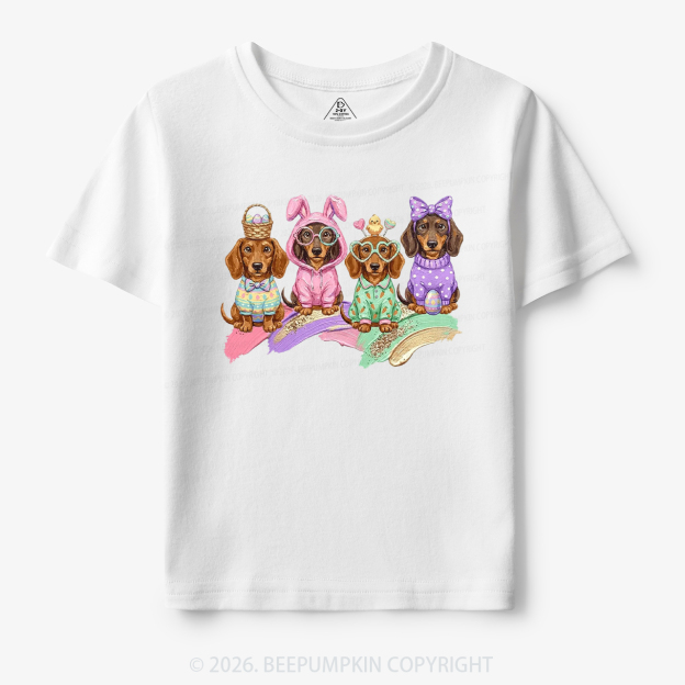 Easter Dog Cute Dachshund Toddler&Kid's Tees