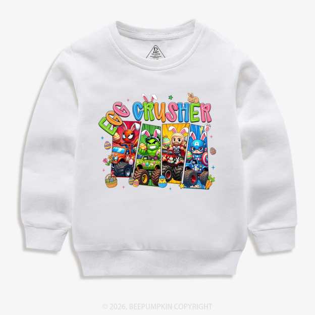 Easter Truck Egg Crusher Kid's Sweatshirt