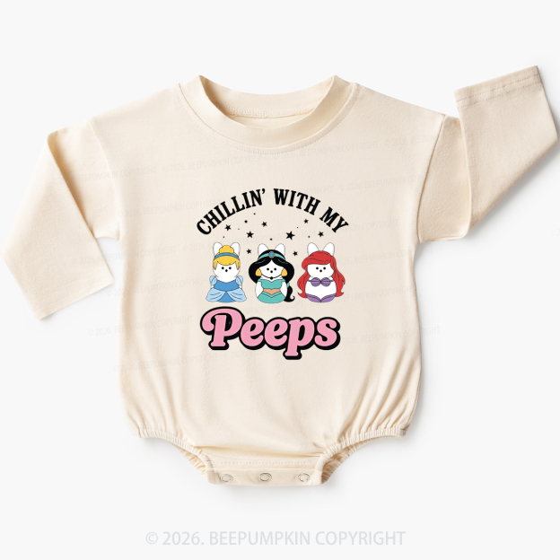 Chillin With My Peeps Bunny Baby Bubble Romper