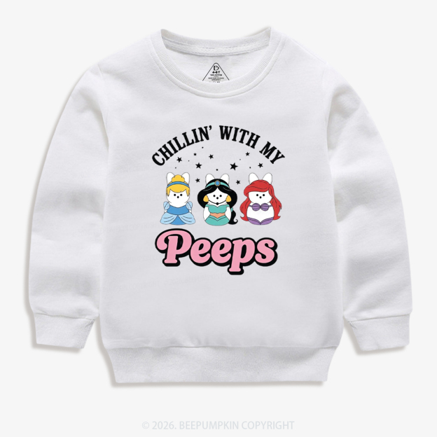 Chillin With My Peeps Bunny Kid's Sweatshirt