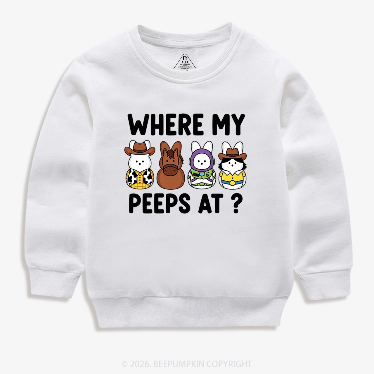 Where My Peeps At Easter Kid's Sweatshirt