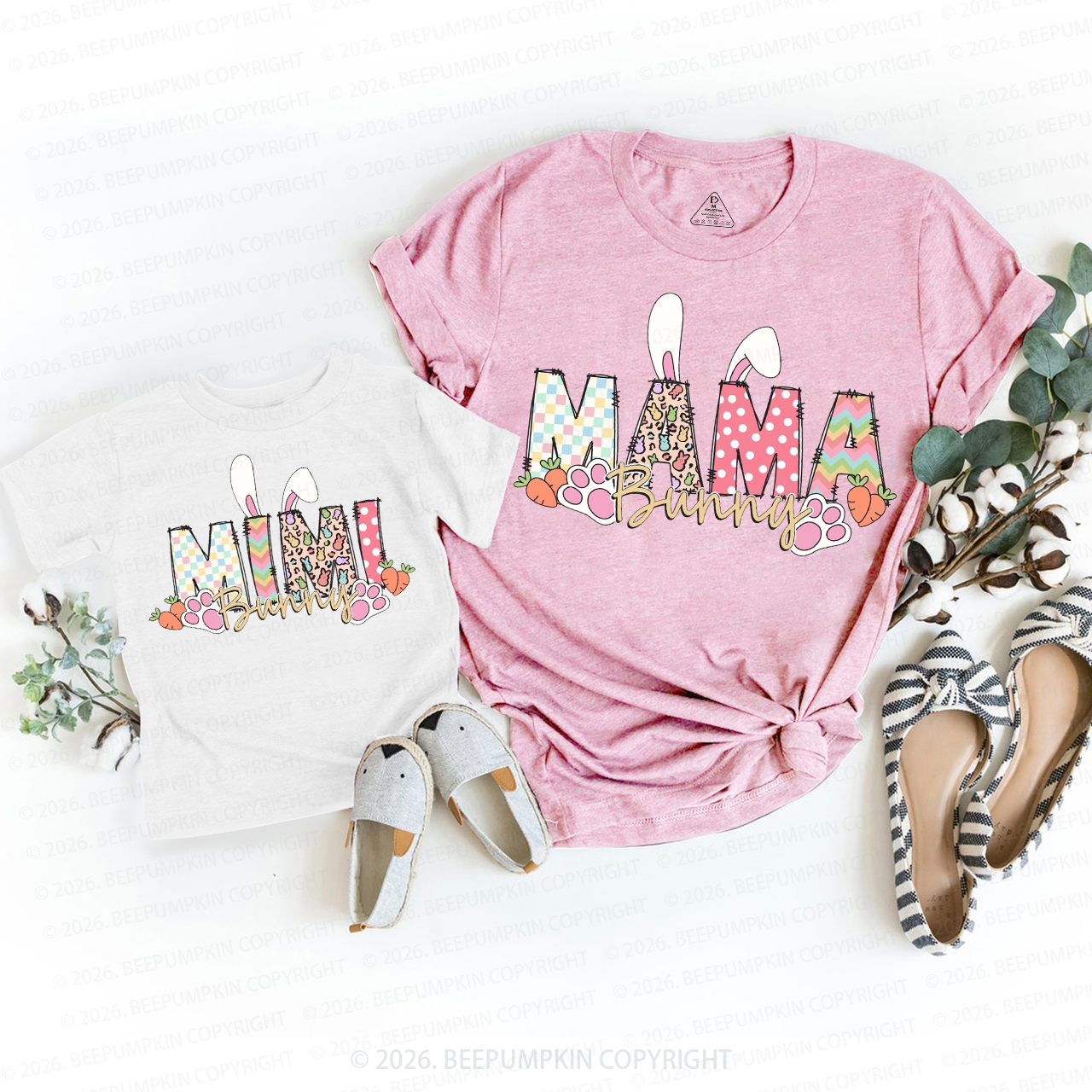 Bunny Easter Mom&Me Matching T-Shirts