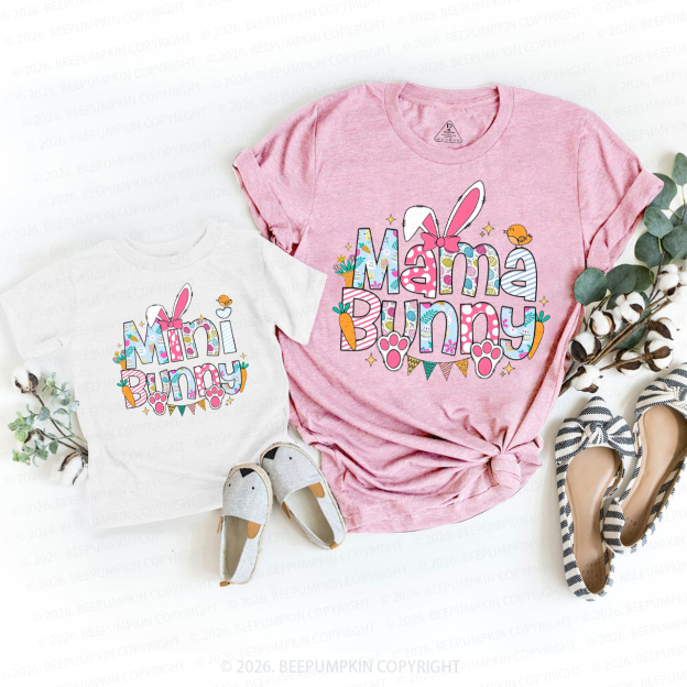 Happy Easter Mama Mini Bunny Mom&Me Matching T-Shirts