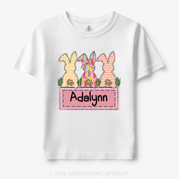 Personalized Name Retro Happy Easter Toddler&Kid's Tees