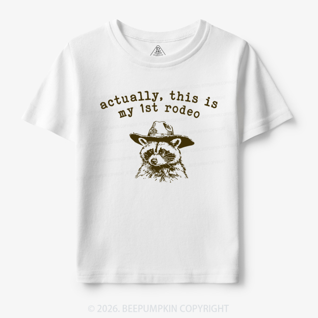 Raccoon My first Rodeo Birthday Toddler&Kid's Tees