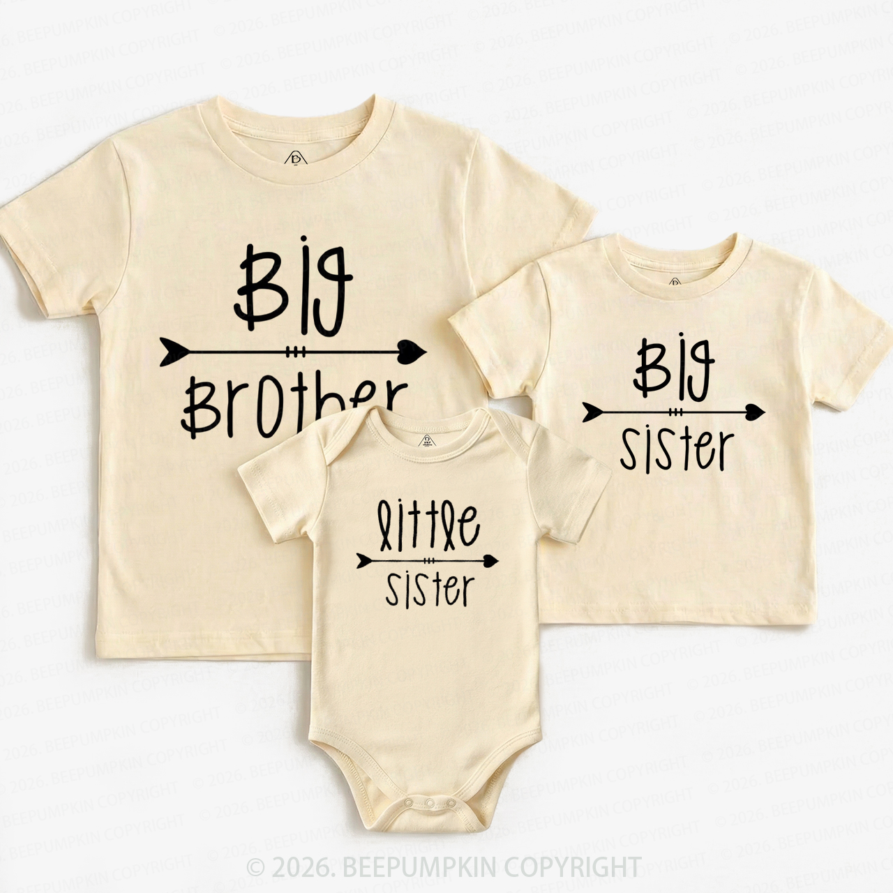 Big & Little Arrows Matching Tees For Siblings