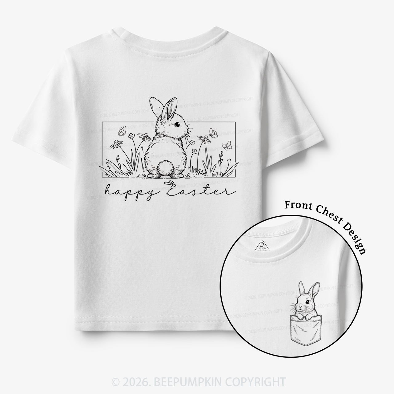 Happy Easter Spring Flowers Toddler&Kid's Tees