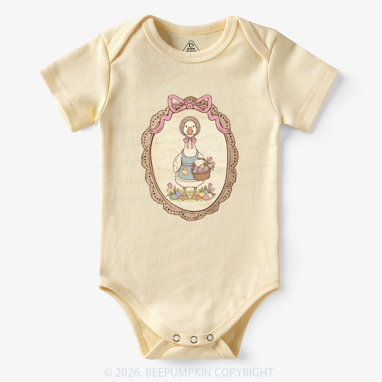 Floral Coquette Spring Easter Goose Bodysuit