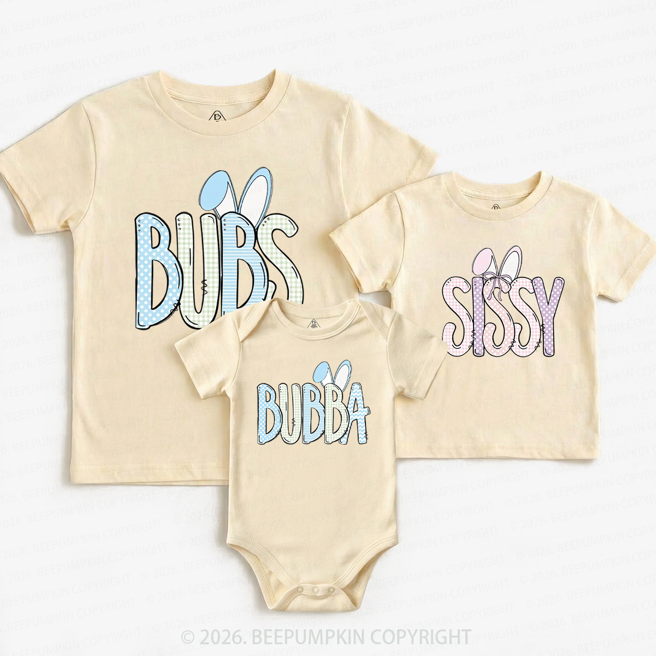 Easter Sissy Bubs Bubba Matching Tees For Siblings