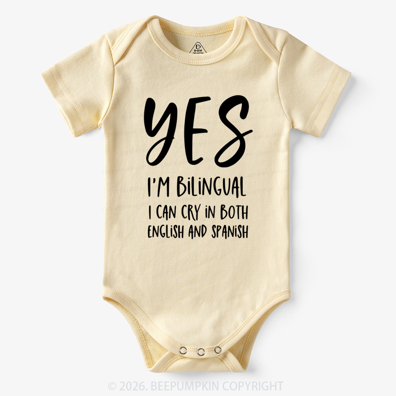 Personalized Color Funny Bilingual Bodysuit