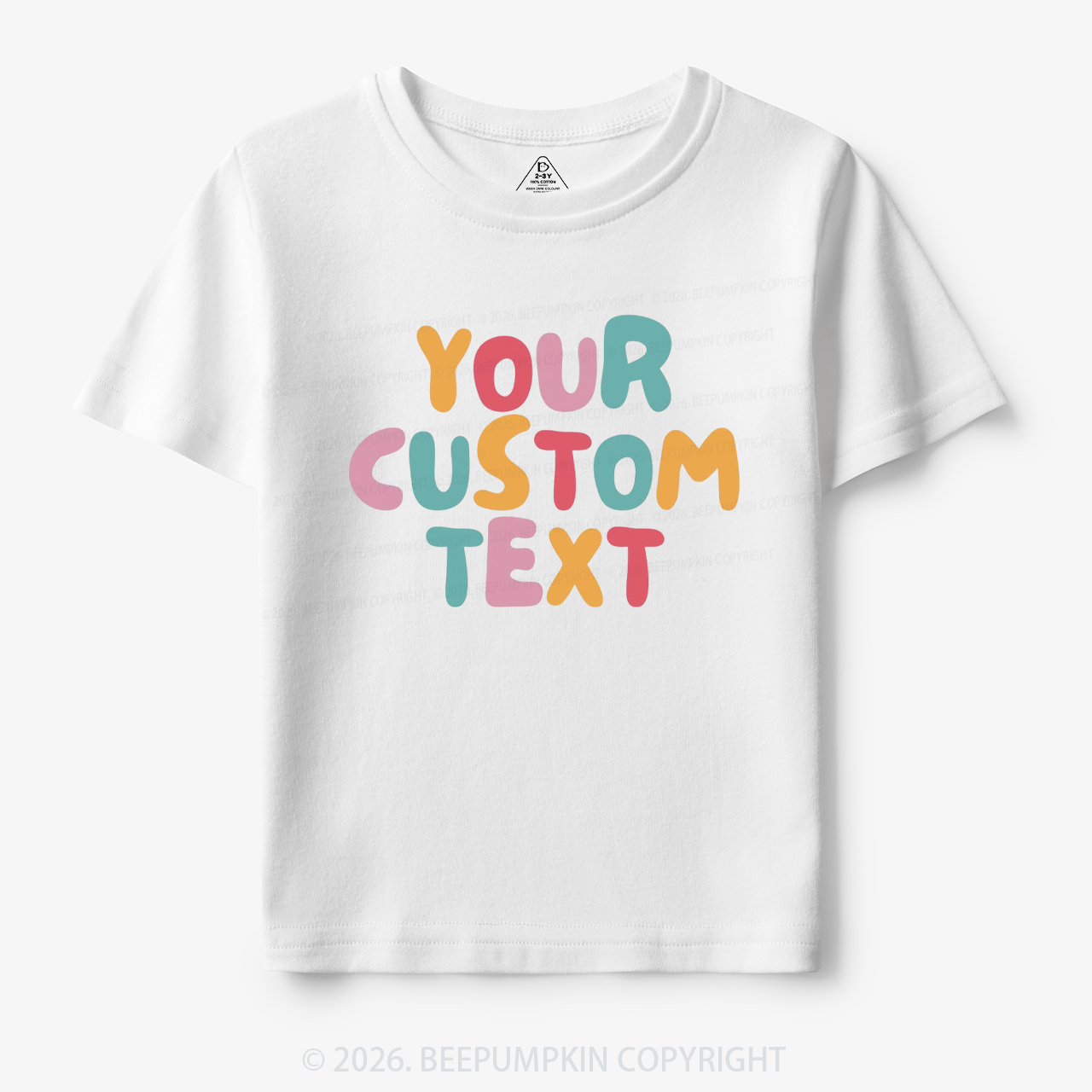 Personalized Retro Your Text Toddler&Kid's Tees Beepumpkin
