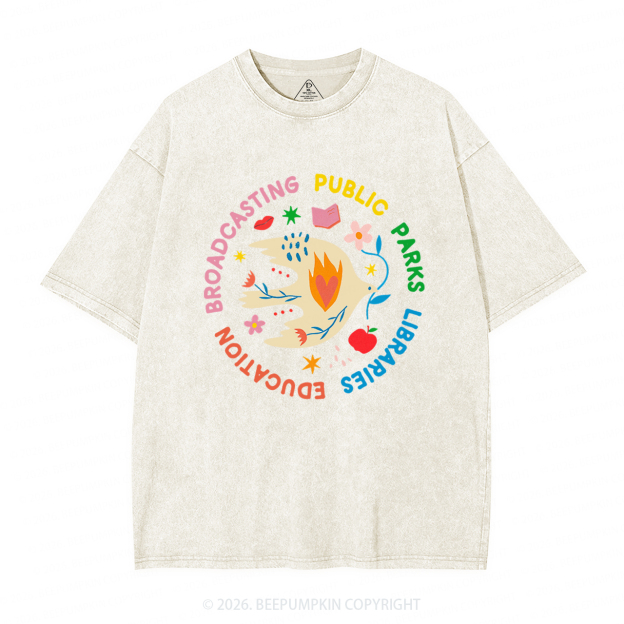 Protect Our Public Parks Washed T-Shirts