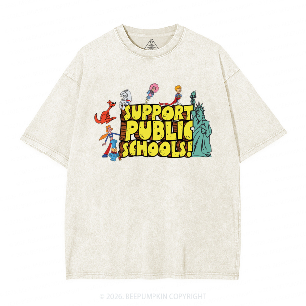 Support Public Schools Washed T-Shirts